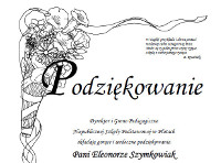 podziekowanie m